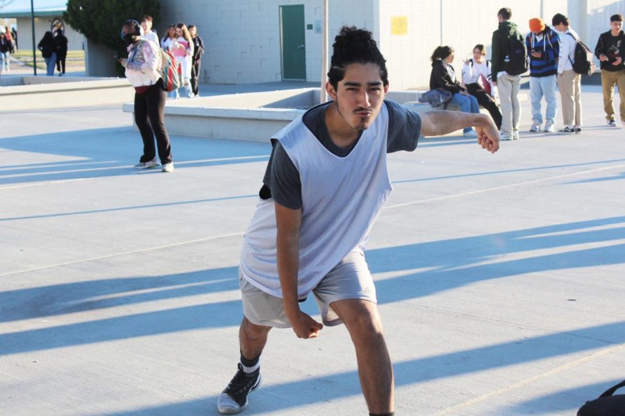 Sophomore Ben Gamboa puts on his fiercest game face for the Athlete vs. Mathlete spirit day.
