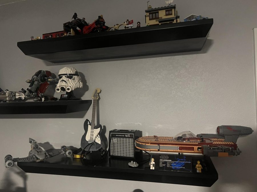 Senior Kyle Curtis shows off his Lego collection.
