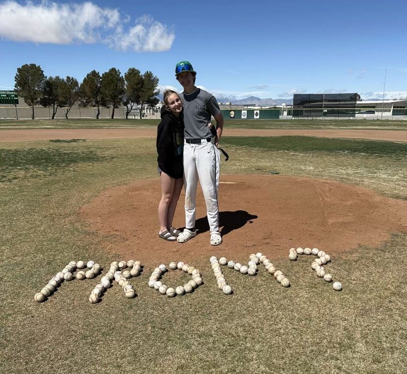 BHS+baseball+player+Cory+Kent+and+fellow+junior+Makynna+Freund+are+hoping+their+promposal+scores+a+home+run+in+the+competition.+