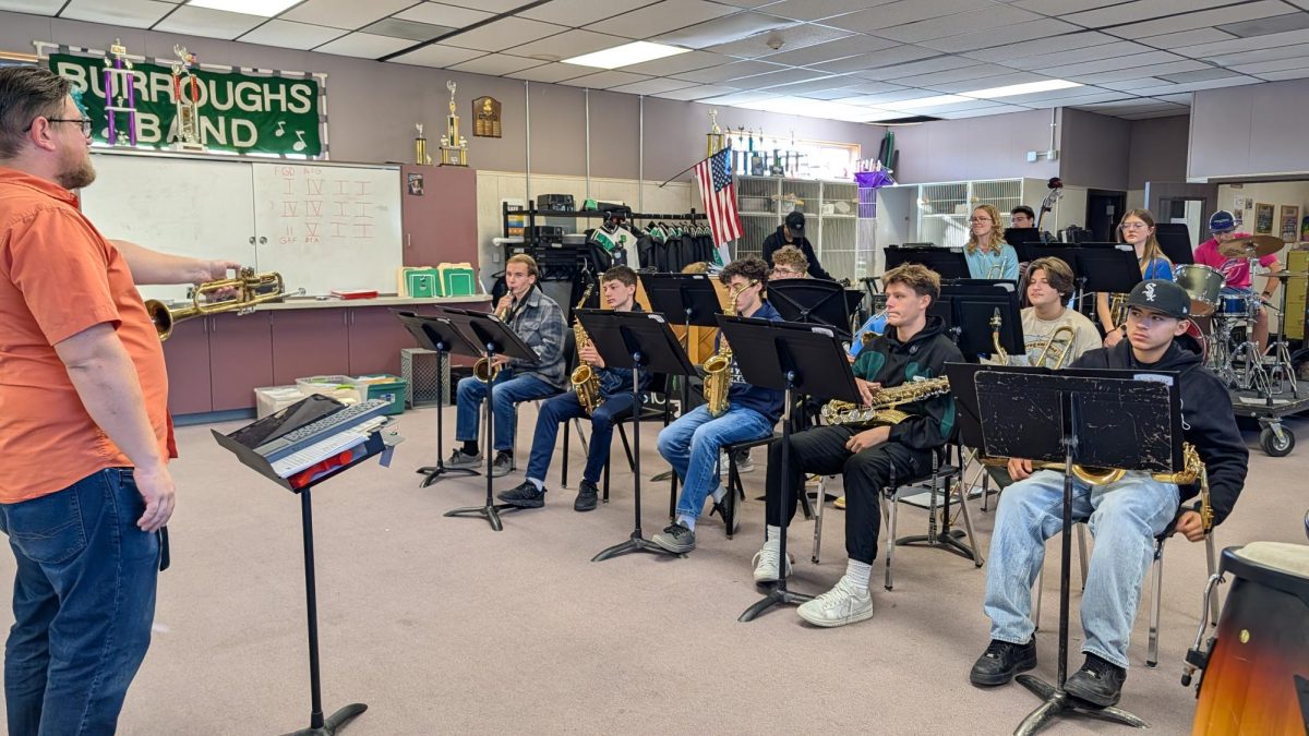 The BHS Stage Band practices ahead of the Dec. 9 Winter Concert, which will feature the school's instrumental and vocal programs. 